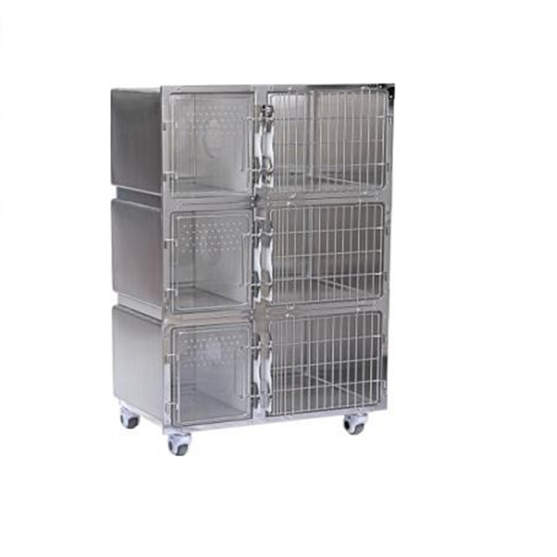 VCA-08 Stainless Steel Luxury Cat Cage-Stainless Steel Luxury Cat Cage